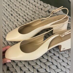 Sam Edelman Cream Slingback Heels